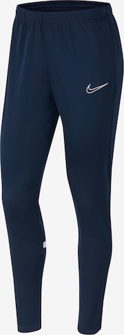 NIKE Workout Pants in Blue: front