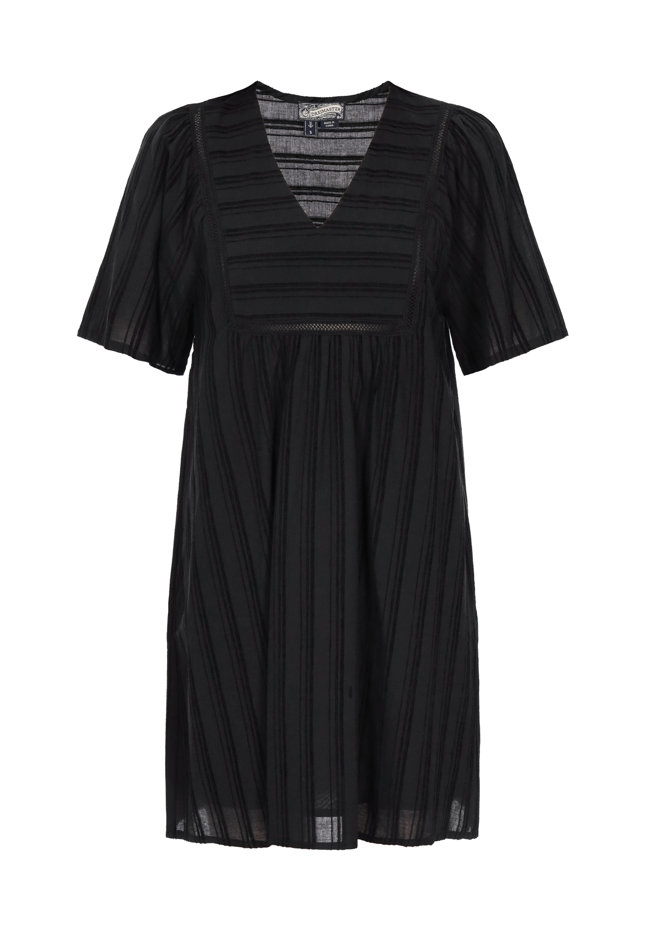 DreiMaster Vintage Zomerjurk in Zwart: voorkant