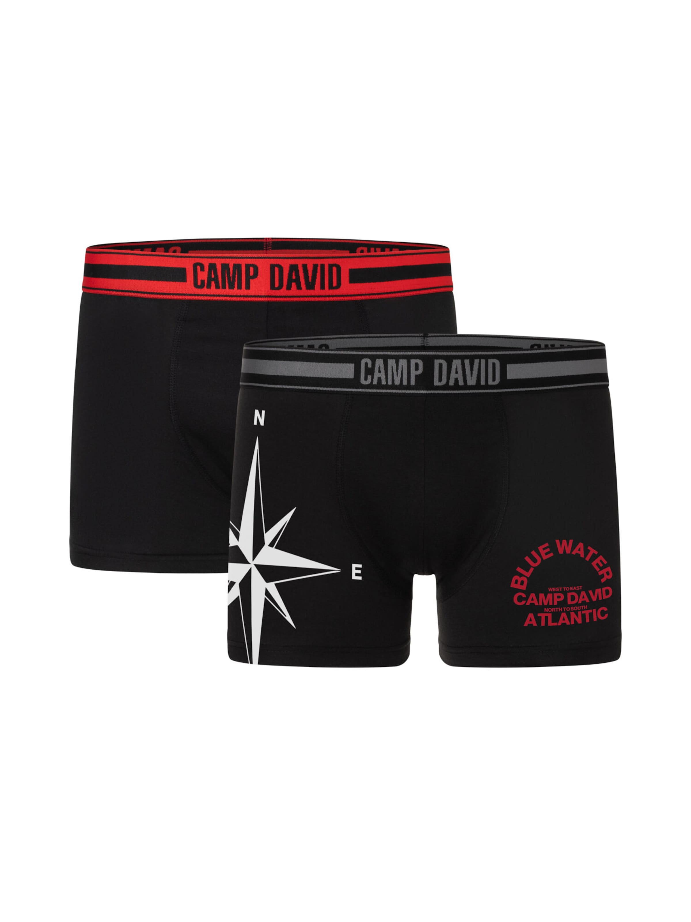 Boxers CAMP DAVID en noir : devant