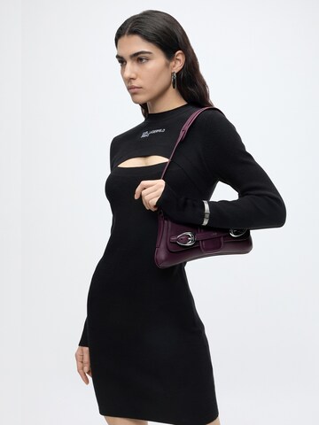 KARL LAGERFELD JEANS Pletena obleka | črna barva