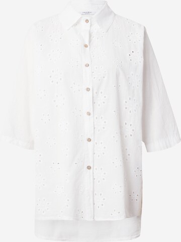 Camicia da donna 'Si44na' di ZABAIONE in bianco: frontale