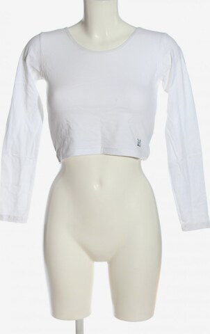 leslie huhn Cropped Shirt L in Weiß: predná strana