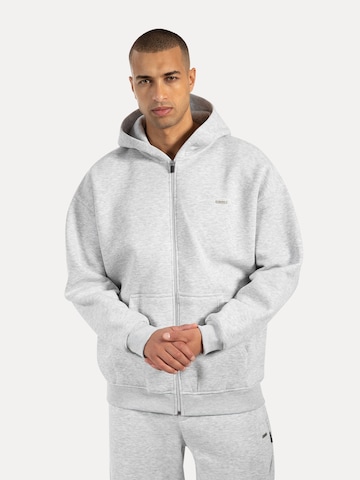 Veste de survêtement Smilodox en gris : devant