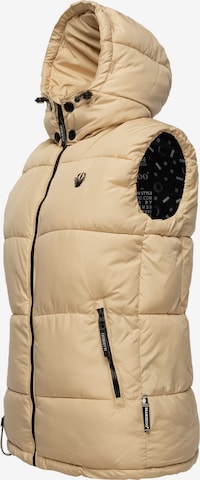 MARIKOO Vest 'Eisflöckchen' in Beige: front