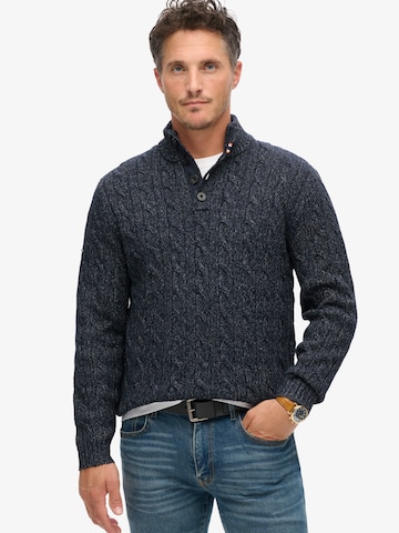 Superdry & Co Sveter - Modrá: predná strana