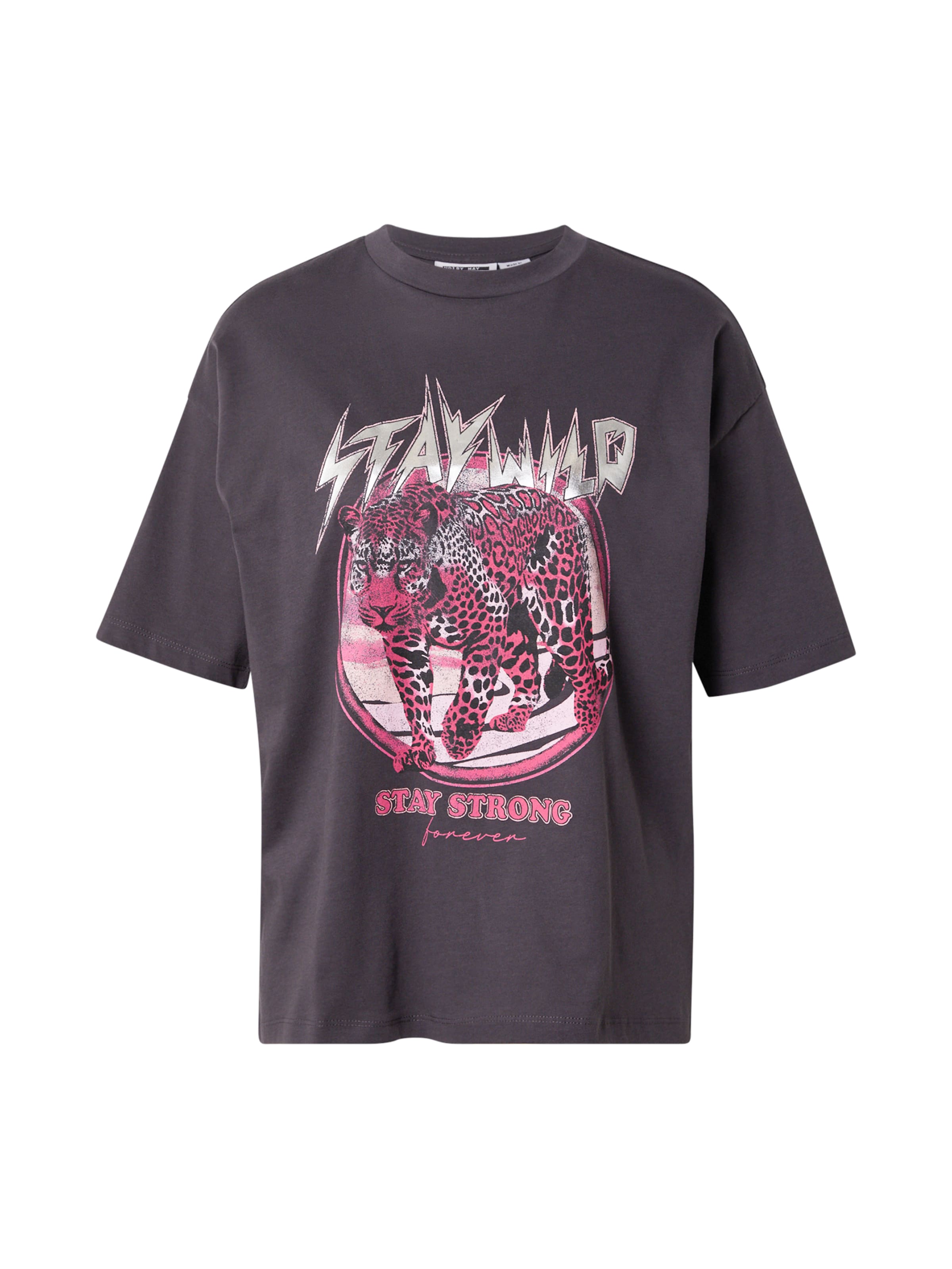 Noisy may Тениска 'NMKARLA' в сиво: отпред