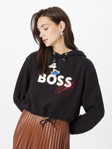 BOSS Black Sweatshirt 'Eloria' in Zwart: voorkant