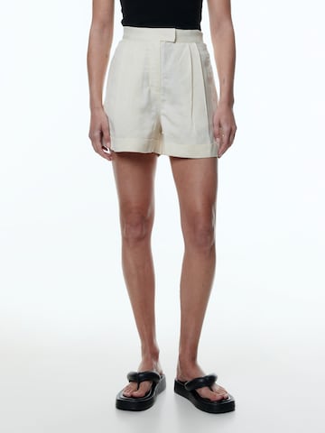 EDITED Normální Kalhoty se sklady v pase 'Kaipo' – béžová: přední strana