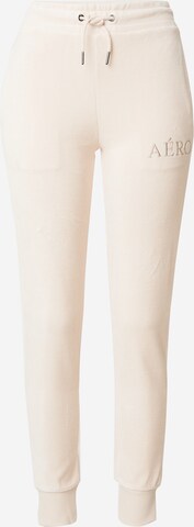 AÉROPOSTALE Tapered Broek in Beige: voorkant