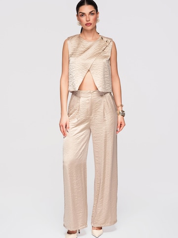 Ombre Wide leg Broek in Beige