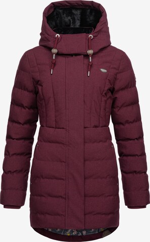 Ragwear Wintermantel 'Ashanta' in Rood: voorkant