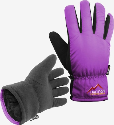 normani Sporthandschuhe ' Lupus ' in grau / lila, Produktansicht