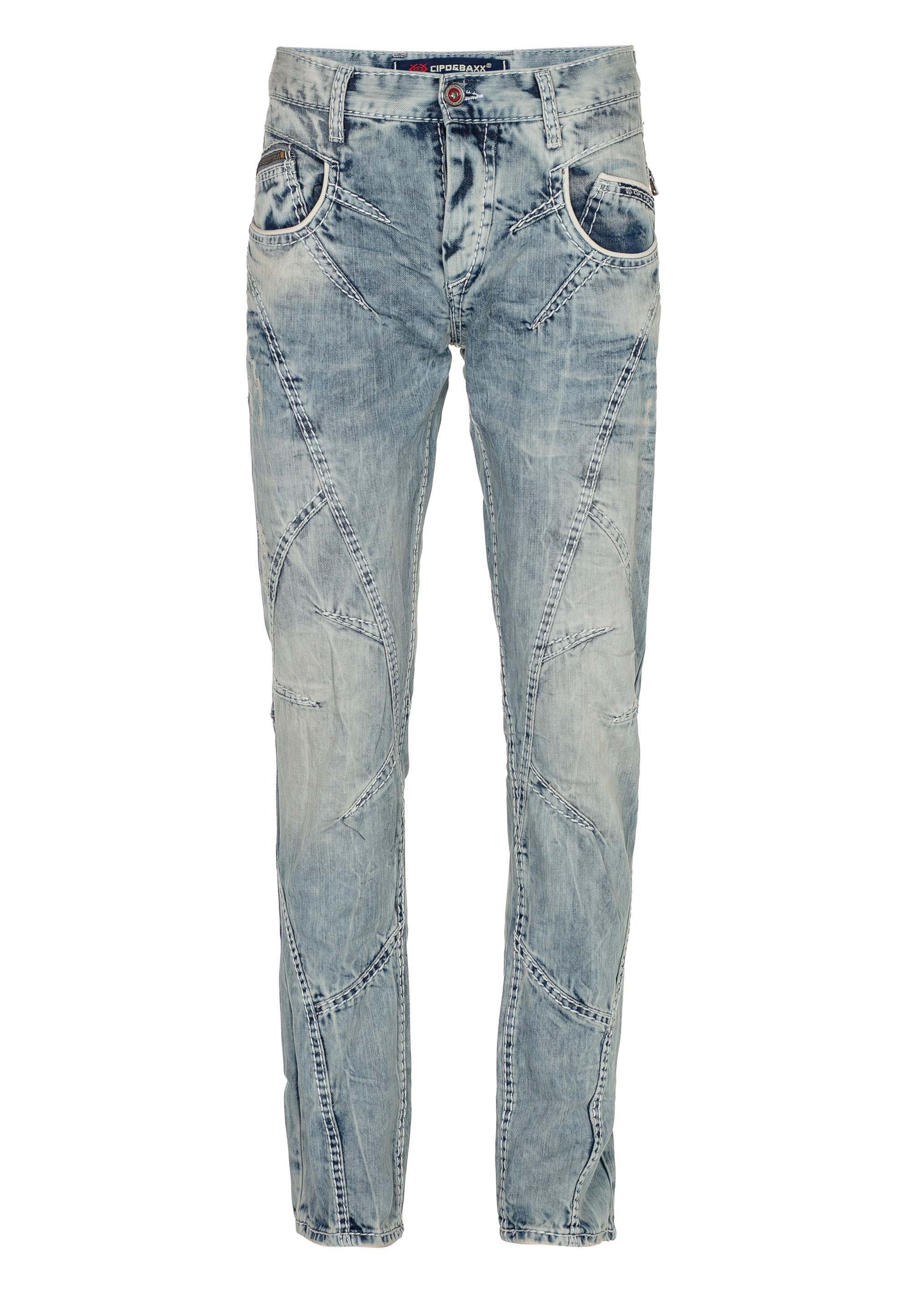 CIPO & BAXX Regular Jeans 'Rugged' in Blauw: voorkant