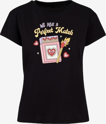T-shirt 'We Are A Perfect Match Love' F4NT4STIC en noir : devant