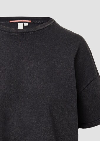 QS T-Shirt in Schwarz