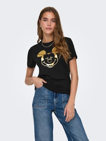 ONLY - Camiseta 'MICKEY' en negro: frente