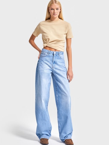 IT'S BASIC Loose fit Jeans 'Skater High Rise Jeans - Aqua' in Blue