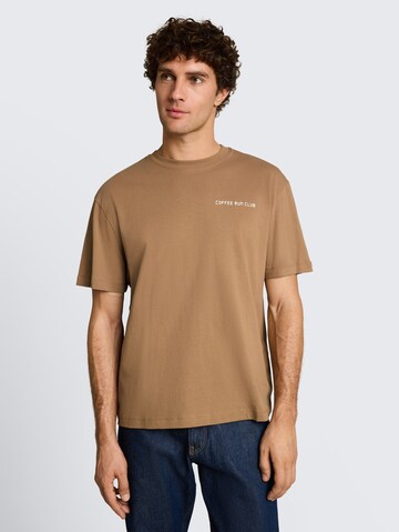 TOM TAILOR DENIM T-Shirt in Braun: Vorderseite