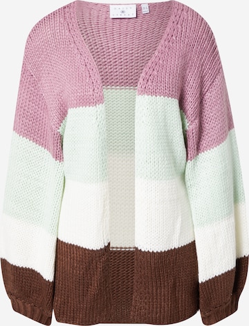 Daisy Street Knit Cardigan in Pink: front