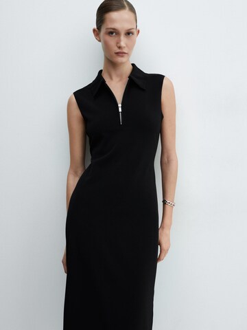 MANGO Sukienka 'MAZIP' w kolorze czarny: przód