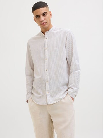 JACK & JONES Slim fit Πουκάμισο 'JJESummer' σε μπεζ: μπροστά