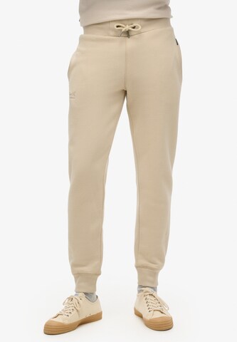 Superdry Regular Hose 'ESSENTIAL' in Beige: Vorderseite
