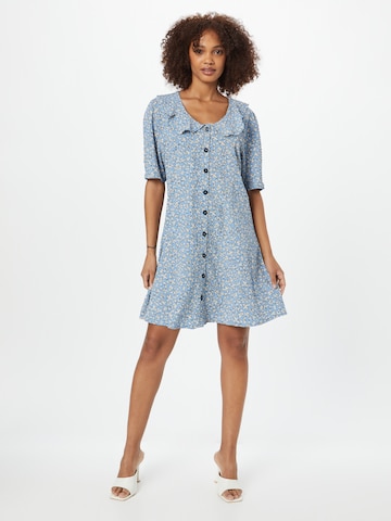 Robe-chemise 'RISKA' ICHI en bleu : devant