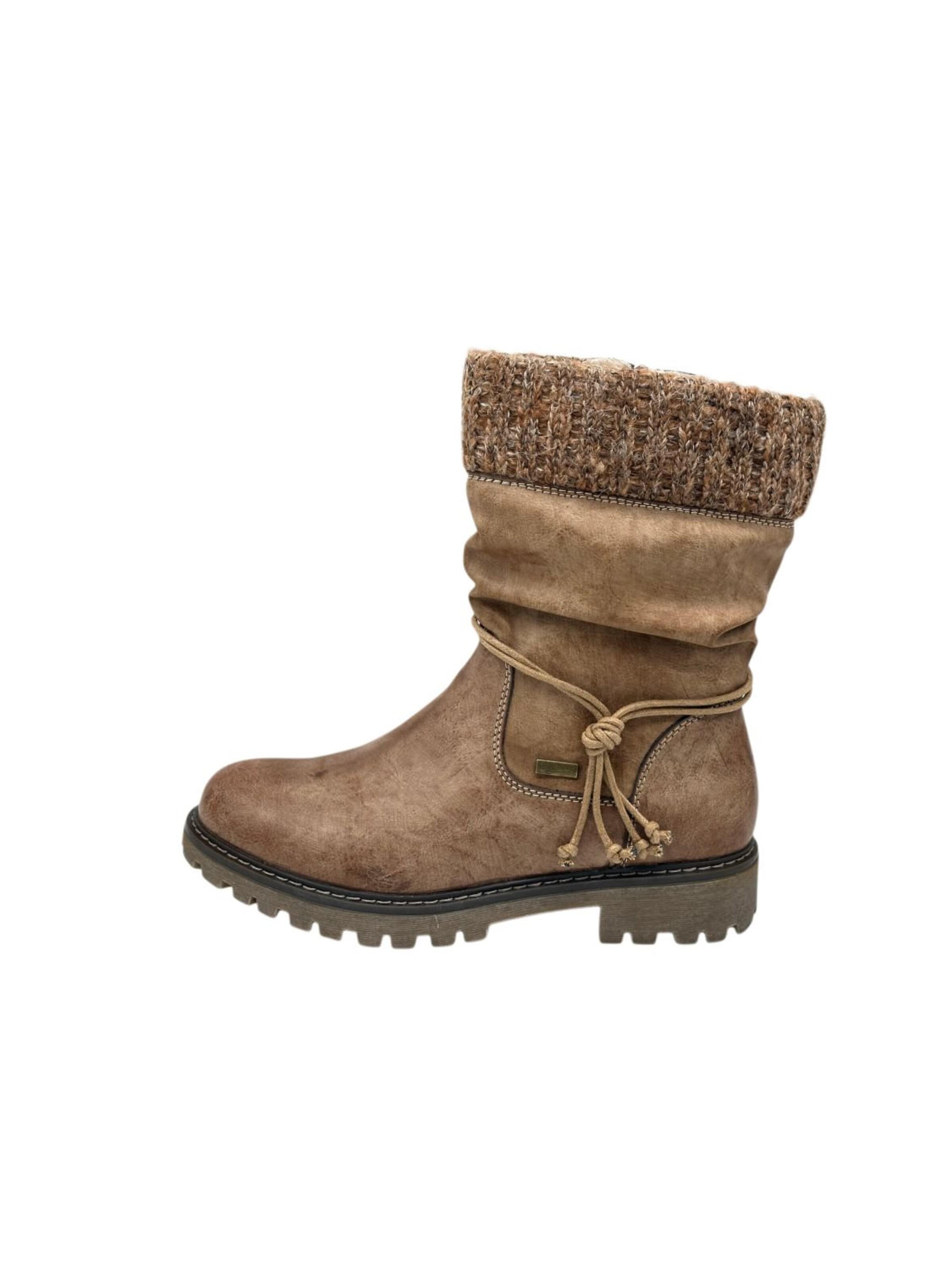 Nowaland Booties 'Damen gefütterte Winterstiefeletten' in Green