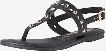 TAMARIS T-Bar Sandals in Black: front