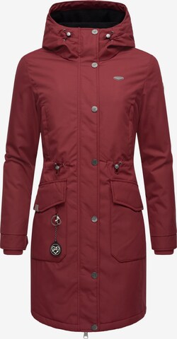 Ragwear Winter Coat 'Reloved Remake II' in Red