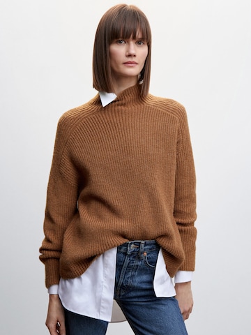 MANGO Sweater 'Joan' in Brown: front