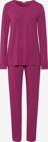 Hanro - Pijama ' Natural Elegance ' em vermelho: frente