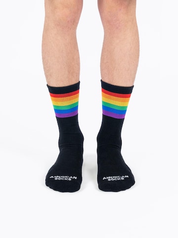 Chaussettes 'Rainbow Pride' American Socks en noir