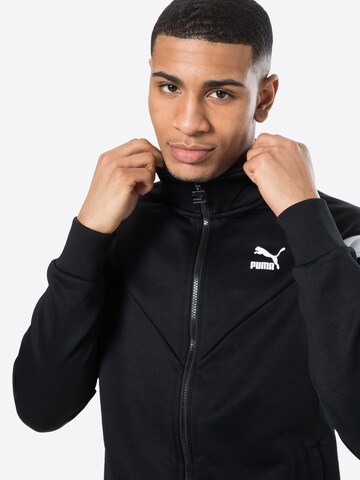 PUMA Zip-Up Hoodie in Black