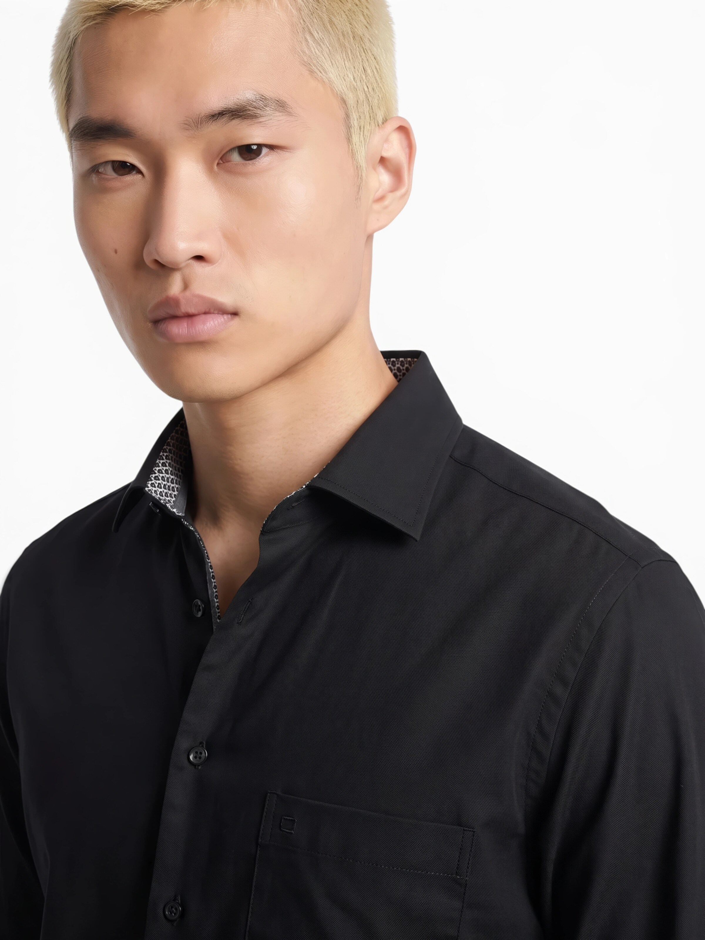 OLYMP Regular Fit Hemd in Schwarz
