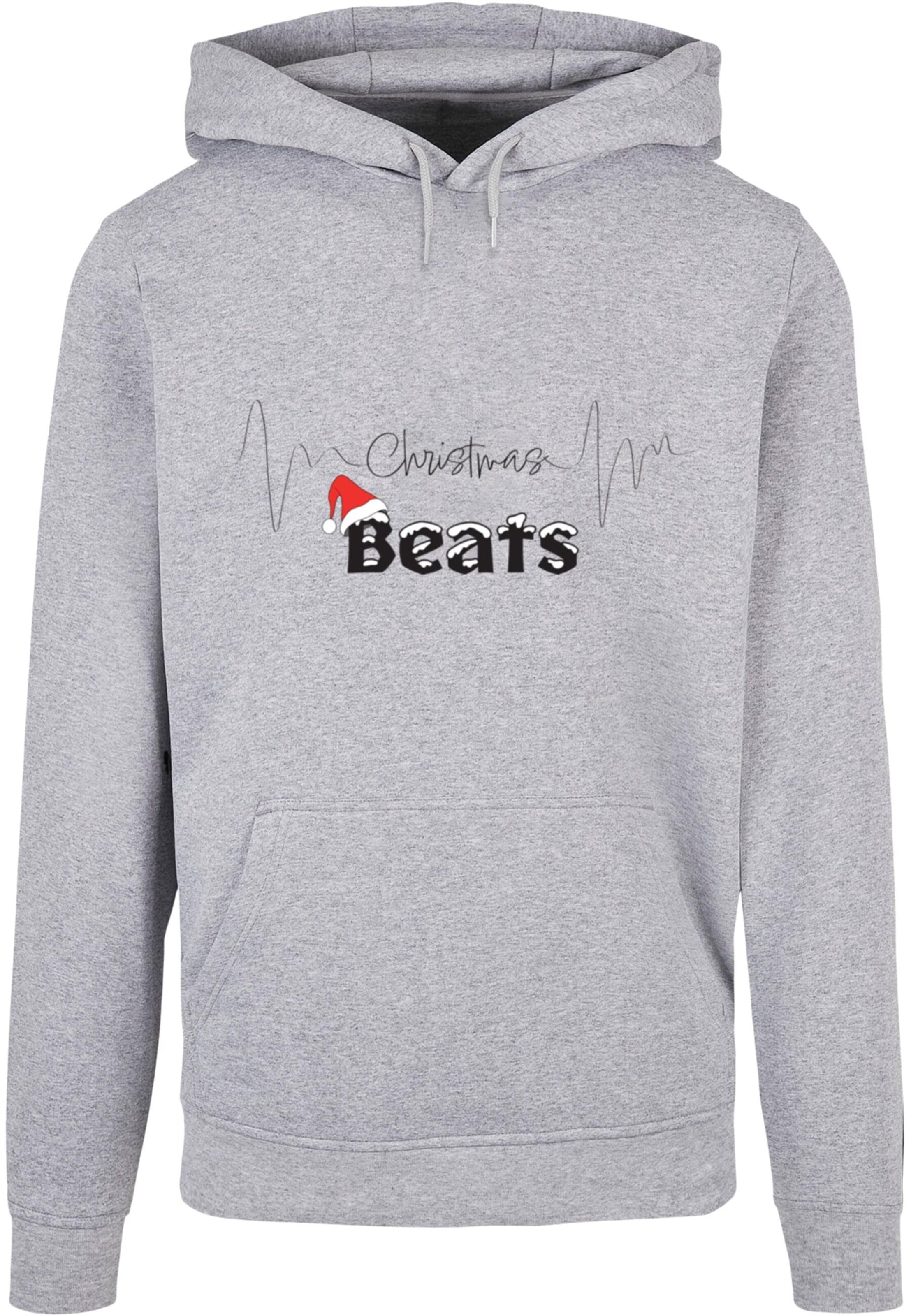 Merchcode Sweatshirt 'Christmas Beats' in Grey: front