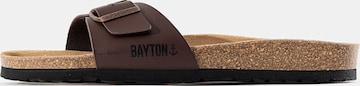 Bayton - Sapato aberto em castanho: frente