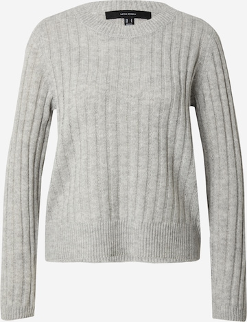 VERO MODA Пуловер 'VMSTORM' в сиво: отпред