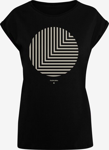 F4NT4STIC Shirt 'Geometrics' in Zwart: voorkant