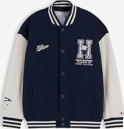 98 dydžio Demisezoninė striukė 'PEANUTS' iš TOMMY HILFIGER, spalva – tamsiai mėlyna / vilnos balta, Prekių apžvalga
