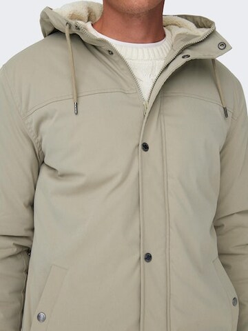 Parka mi-saison 'Alexander' Only & Sons en gris