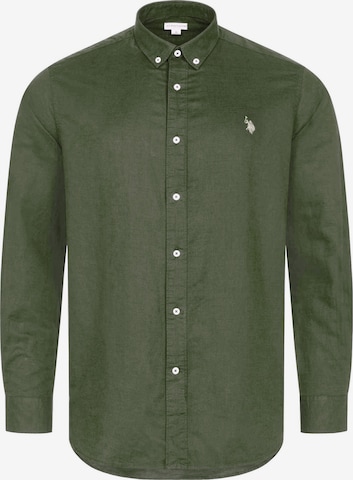 U.S. POLO ASSN. Overhemd in Groen: voorkant