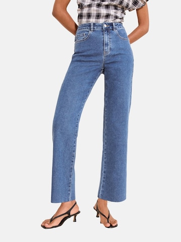 Lipsy Широкий Джинсы в Синий: спереди