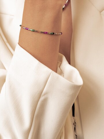 Braccialetto 'Candy Color Tube Bead' di Hey Happiness in argento