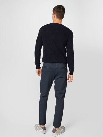 Kronstadt Slimfit Bandplooibroek 'Club texture pants' in Blauw
