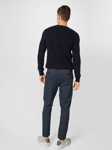 Kronstadt Slim fit Pleat-Front Pants 'Club texture pants' in Blue