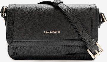 Borsa a tracolla 'Bologna Leather' di Lazarotti in nero: frontale