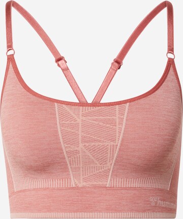 Bustier Soutien-gorge de sport Hummel en rose : devant