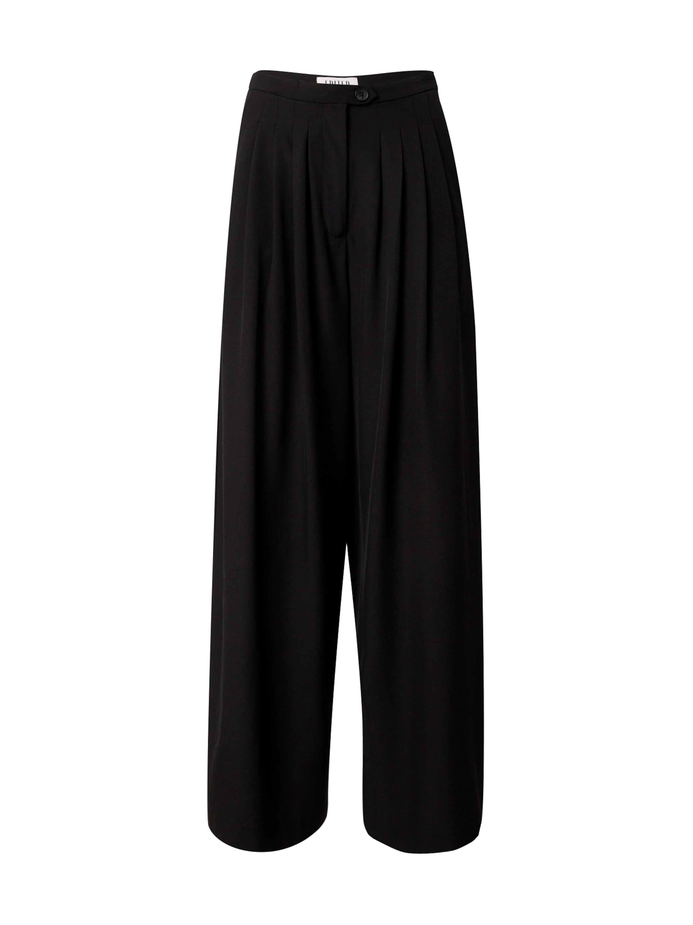 EDITED Loosefit Kalhoty 'Sandy' – černá: přední strana