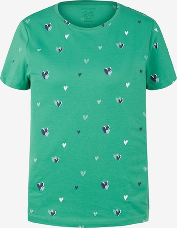 T-shirt TOM TAILOR en vert : devant